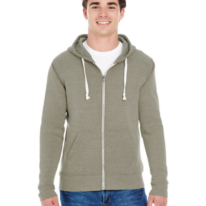 Adult Triblend Full-Zip Fleece Hooded Sweatshirt Thumbnail