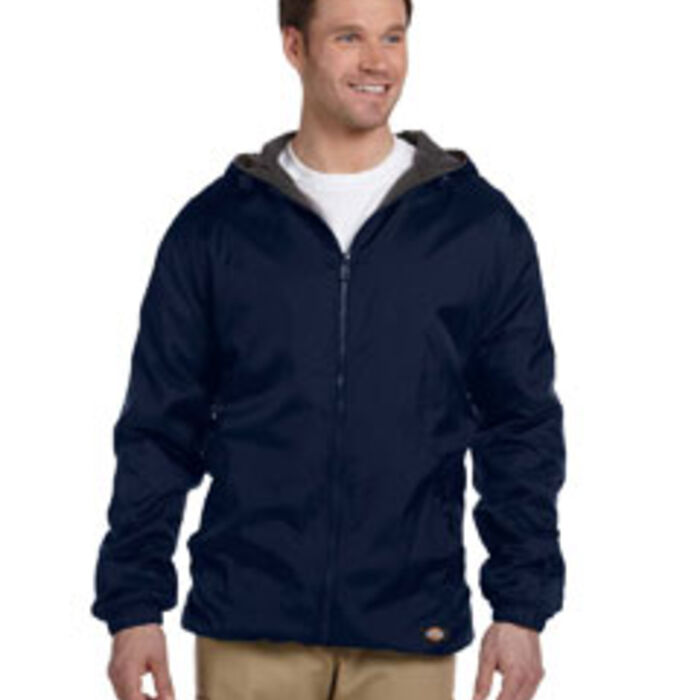 Men's Fleece-Lined Hooded Nylon Jacket Thumbnail