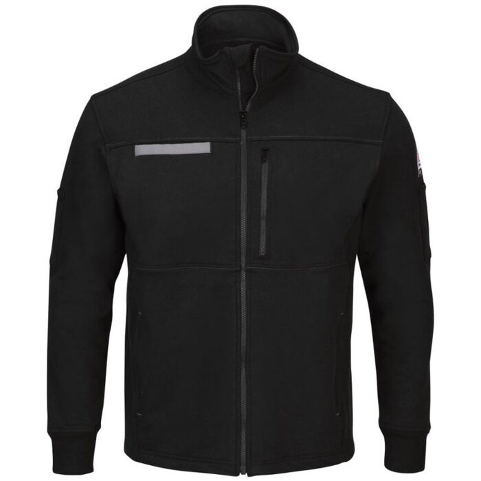 Men's Zip Front Fleece Jacket-Cotton /Spandex Blend Thumbnail